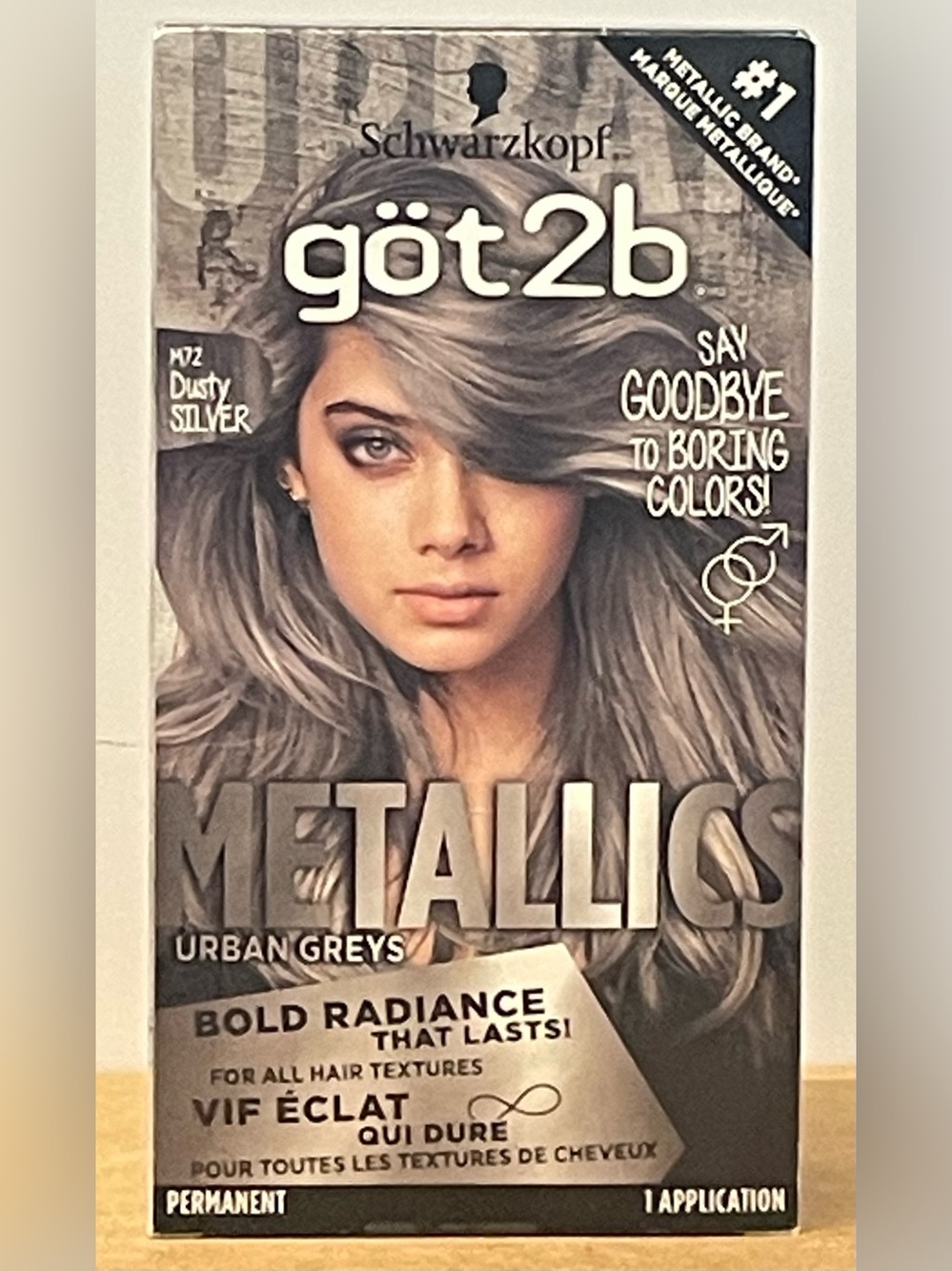 göt2b Metallics Permanent Hair Color — M72 Dusty Silver